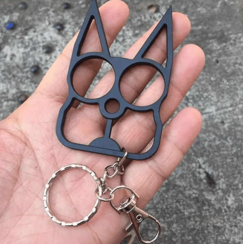 Kitty Safety Keychain Black Blades For Babes
