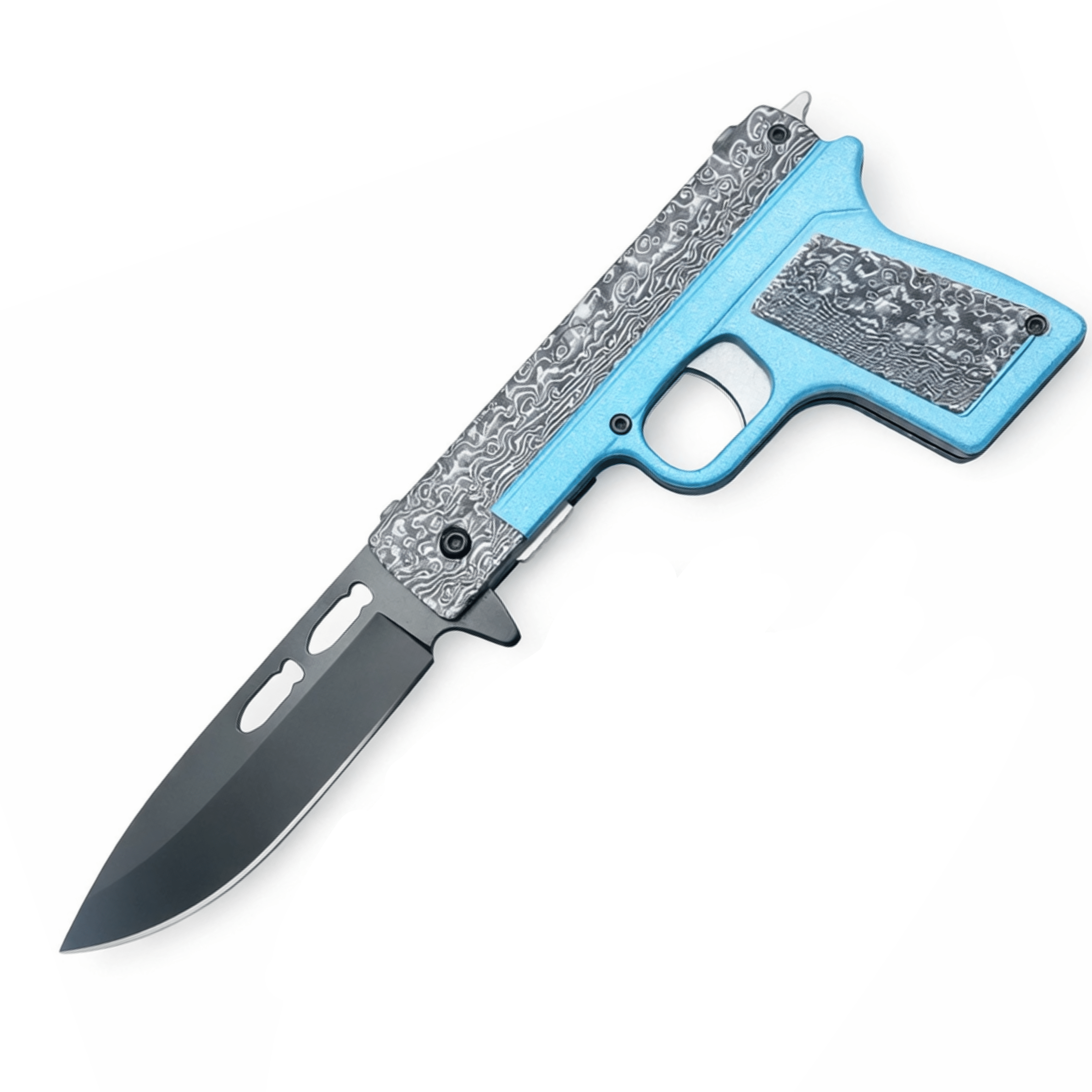 Teresa Teal Pistol Blade - Blades For Babes - Spring Assisted - 1