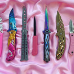 3 Mystery Knives - Blades For Babes - Spring Assisted - 2