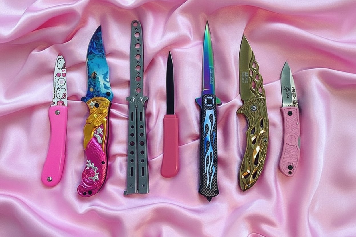 3 Mystery Knives - Blades For Babes - Spring Assisted - 2