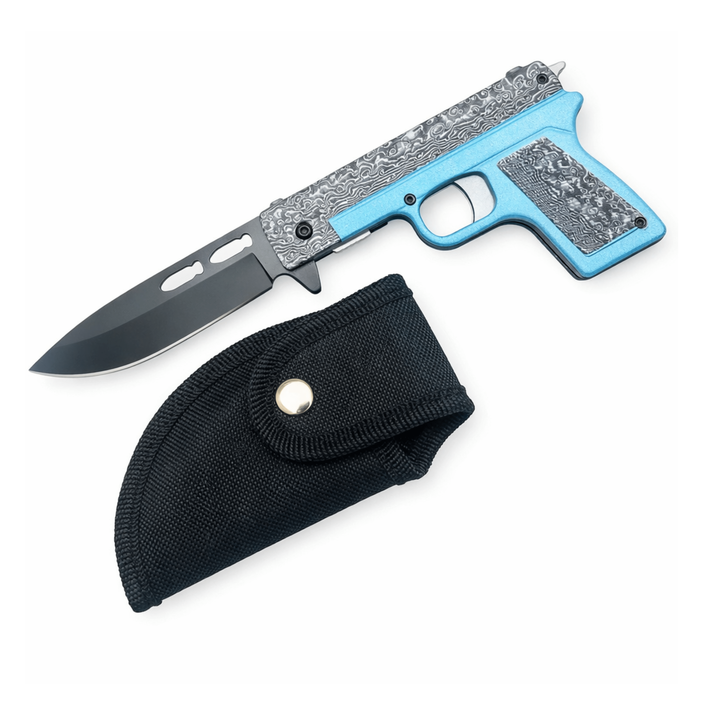 Teresa Teal Pistol Blade - Blades For Babes - Spring Assisted - 3