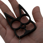 Kitty Safety Keychain - Black - Blades For Babes - Knuckles - 3