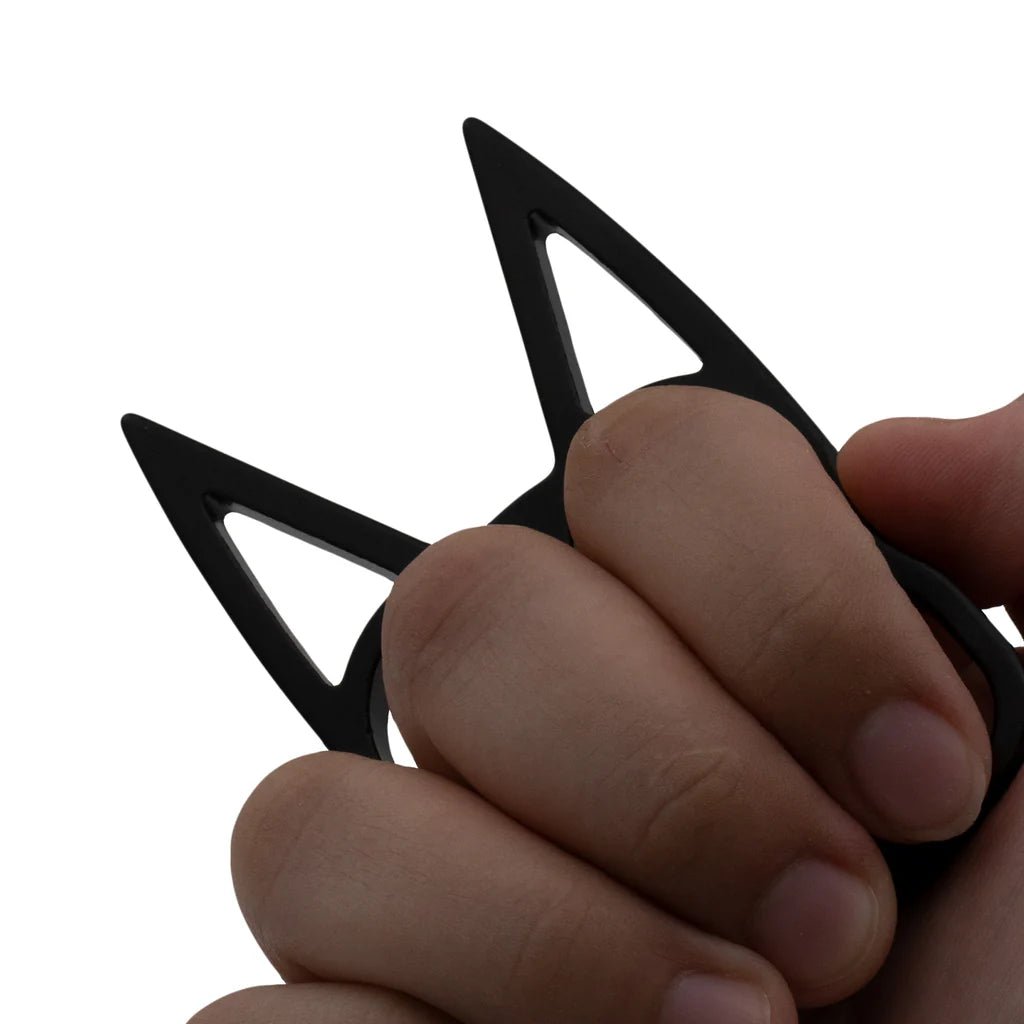 Kitty Safety Keychain - Black - Blades For Babes - Knuckles - 4