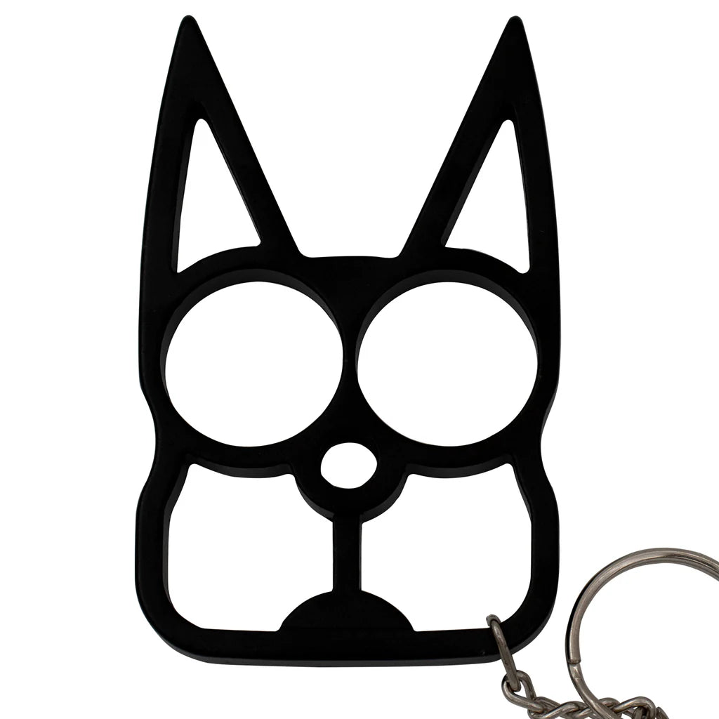 Kitty Safety Keychain - Black - Blades For Babes - Knuckles - 1
