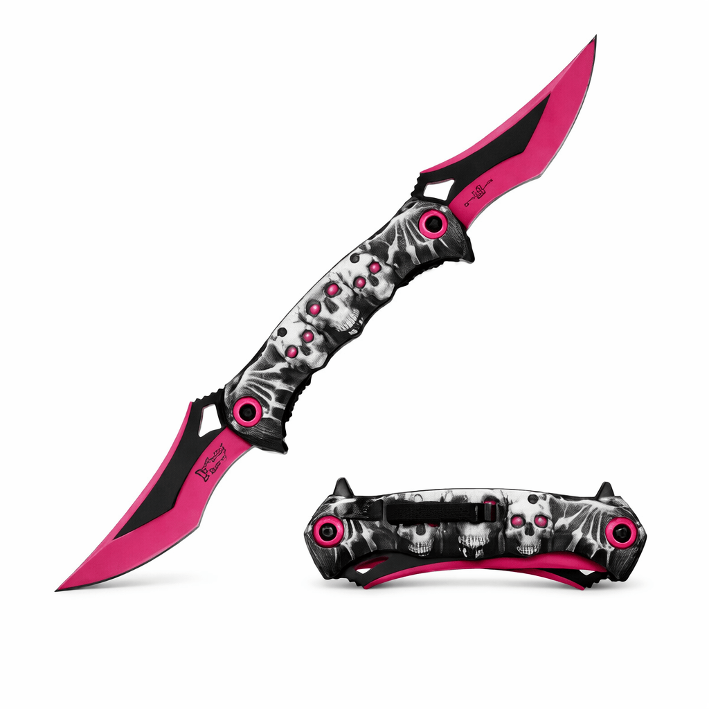 Pink Reaper Dual Blade - Blades For Babes - Spring Assisted - 1