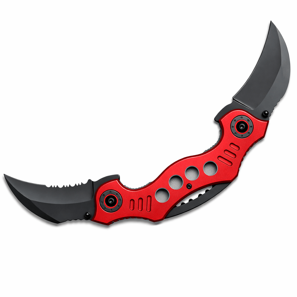 Crimson Claw Dual Blade - Blades For Babes - Spring Assisted - 1