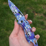 Skull Candy Spring Assisted Blade - Purple - Blades For Babes - Spring Assisted - 2