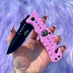 Pink Skull Crusher Knife - Blades For Babes - Spring Assisted - 2