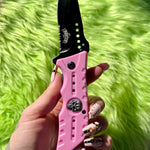 Pink Skull Crusher Knife - Blades For Babes - Spring Assisted - 4