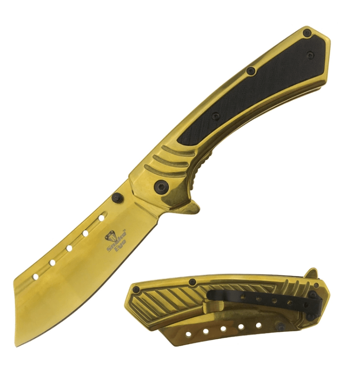 Gold Butcher Spring Assisted Cleaver Blade – Blades For Babes