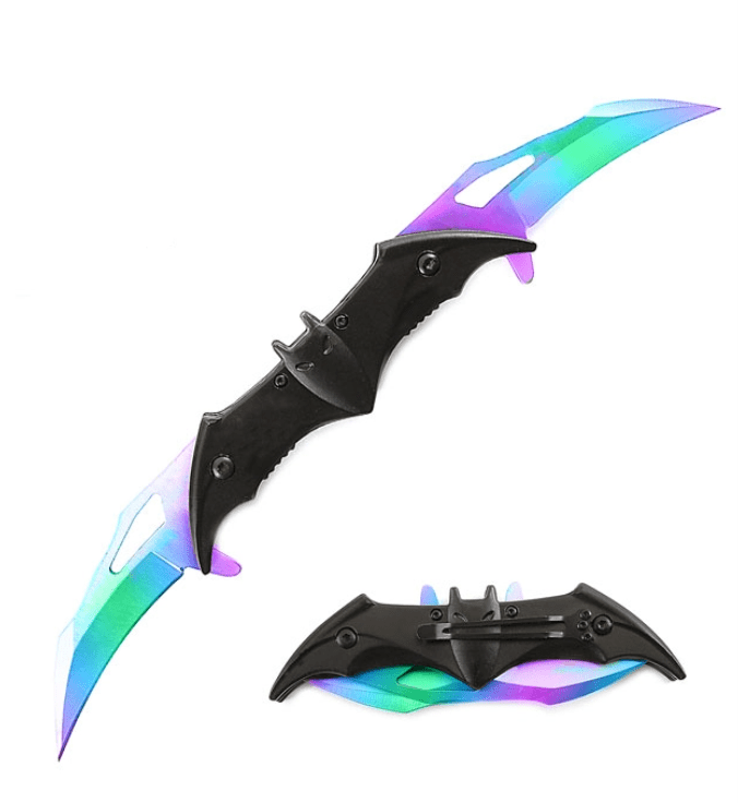 Blade Spring Support Rainbow Bat Dual Spring Assisted Blade – Blades For Babes