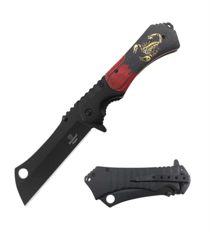 Scorpion Type Butcher Spring Assisted Cleaver Blade - Blades For Babes - Spring Assisted - 1