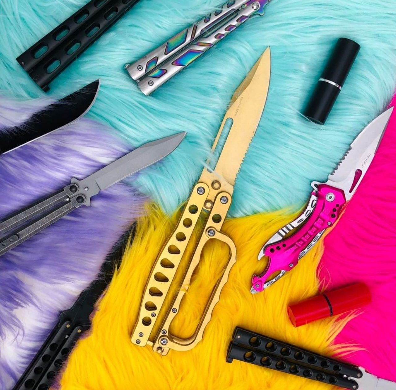 3 Mystery Knives - Blades For Babes - Spring Assisted - 6