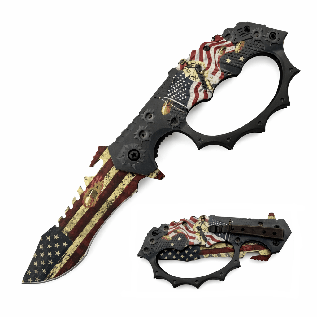 Stars & Stripes Spring Assisted Blade - Blades For Babes - Spring Assisted - 1