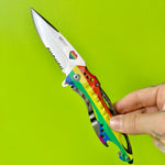Rainbow Pride Knife - Blades For Babes - Spring Assisted - 1