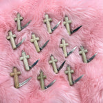 White Cross Pendant Knife - Blades For Babes - Folding Blade - 1