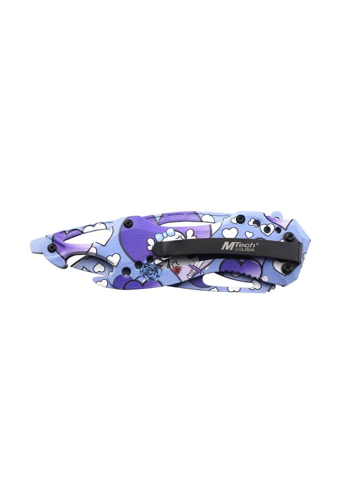 Skull Candy Spring Assisted Blade - Purple - Blades For Babes - Spring Assisted - 3