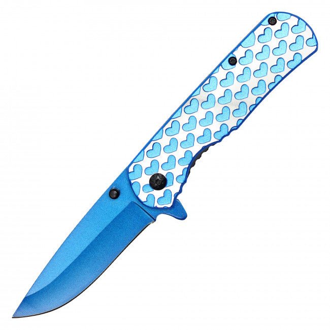 Baby Blues Spring Assisted Knife - Blades For Babes - Spring Assisted - 1