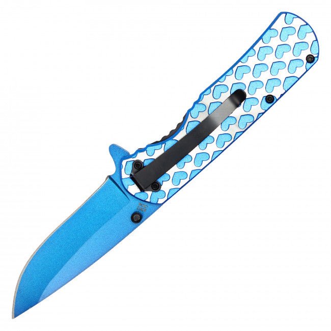 Baby Blues Spring Assisted Knife - Blades For Babes - Spring Assisted - 2
