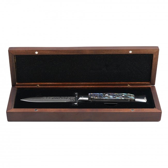 Sea Glass Automatic Stiletto Blade - With Gift Box - Blades For Babes - Automatic - 2