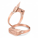 Rose Gold Defense Ring - Blades For Babes - Fixed Blade - 1