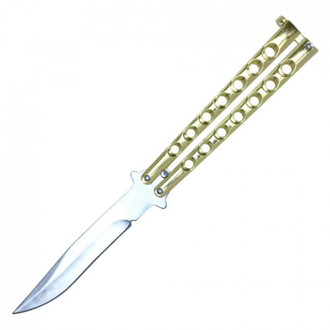 Balisong Butterfly Blade - Gold - Blades For Babes - Butterfly Blade - 1