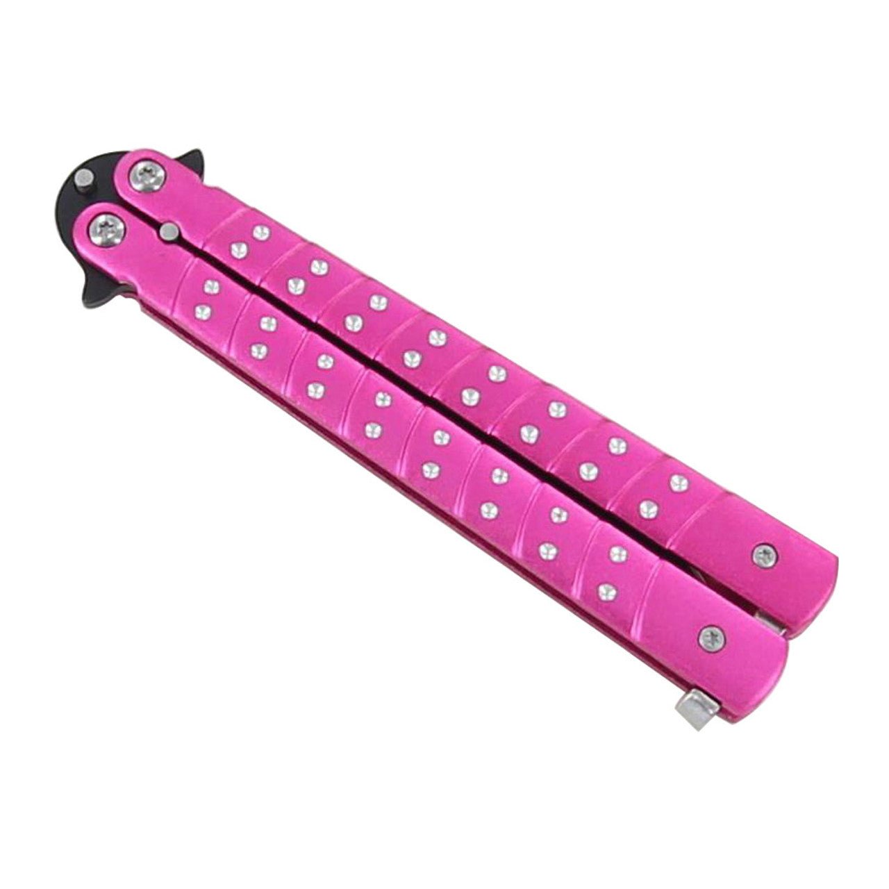 Hot Pink Studded Butterfly - Blades For Babes - Butterfly Blade - 3