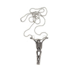 White Lie Skeleton Necklace - Blades For Babes - Fixed Blade - 2