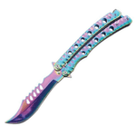 Recurve Butterfly Knife - Rainbow - Blades For Babes - 1