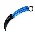 Blue Karambit Butterfly Knife - Blades For Babes - Butterfly Blade - 1