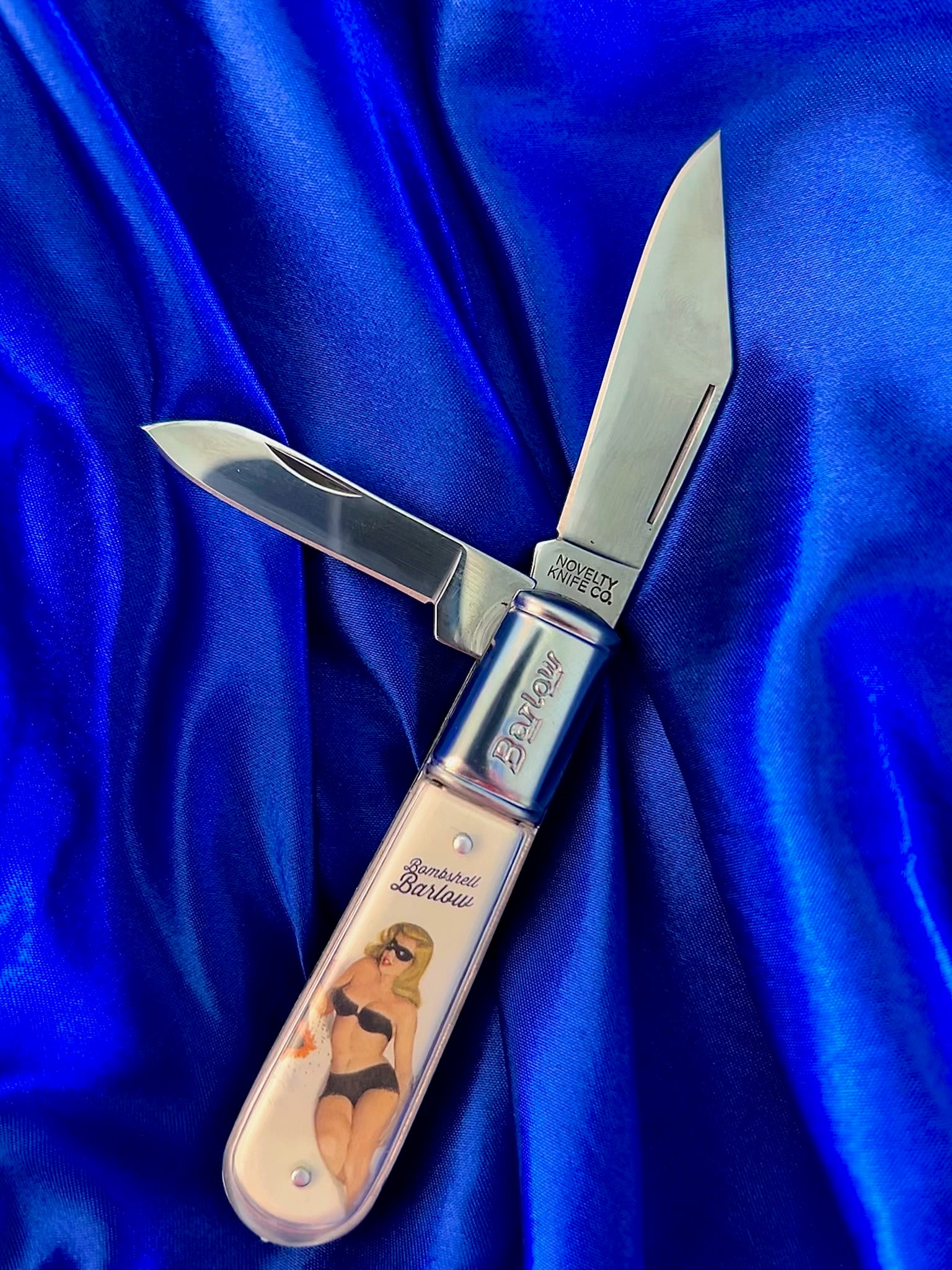 Bombshell Barlow Pocket Knife - Blades For Babes - Folding Blade - 1