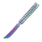 Hira Zukuri Butterfly Knife - Rainbow - Blades For Babes - Butterfly Blade - 1