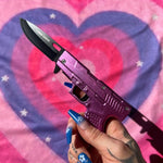Hot Pink Gun Knife - Blades For Babes - Spring Assisted - 3