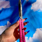 Hot Pink Studded Butterfly - Blades For Babes - Butterfly Blade - 7