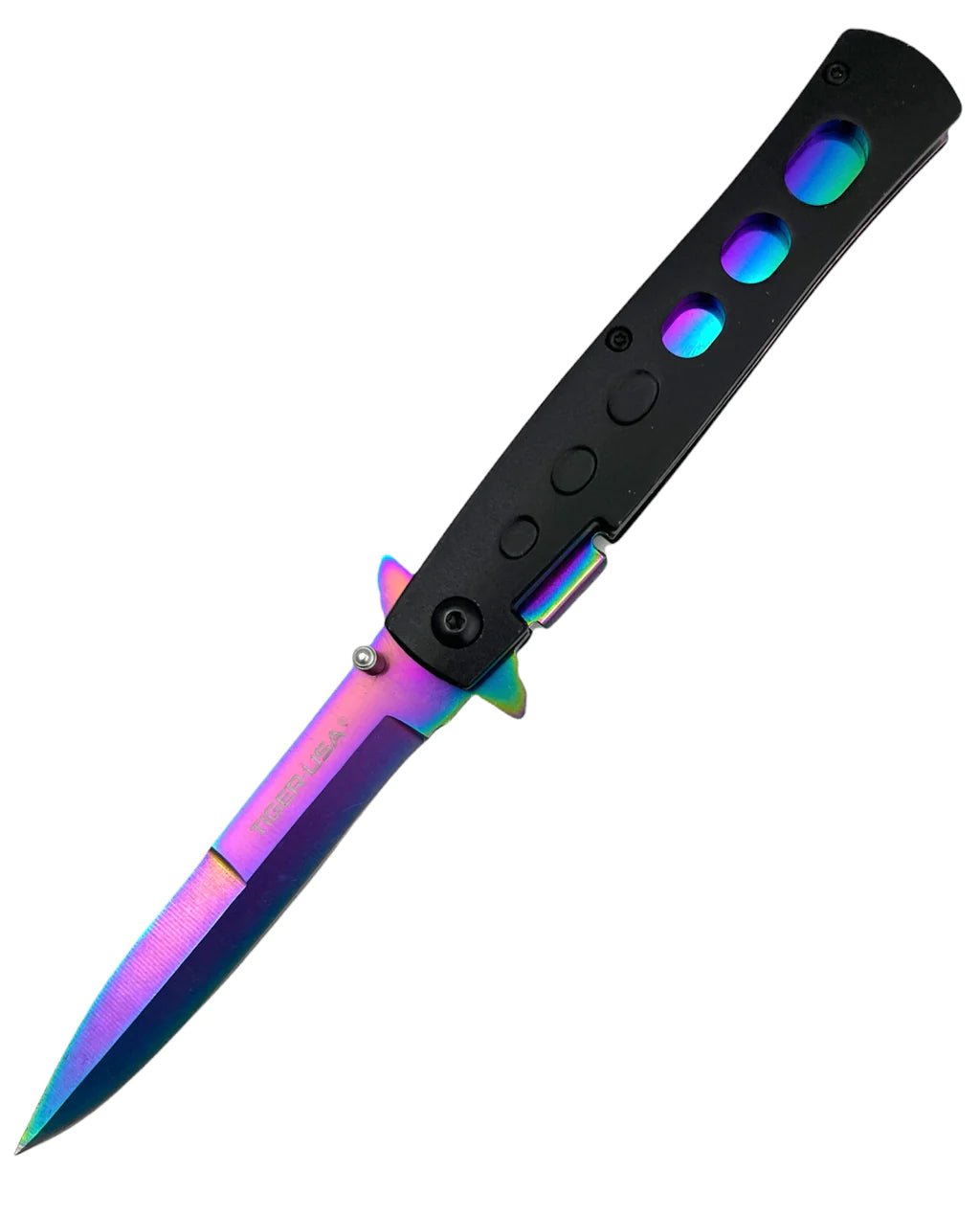 Chloe Stiletto Knife- Rainbow - Blades For Babes - Pocket Knife - 1