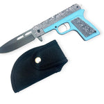 Teresa Teal Pistol Knife - Blades For Babes - Spring Assisted - 1