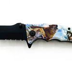 No Wolf Left Behind Knife - Blades For Babes - Spring Assisted - 2