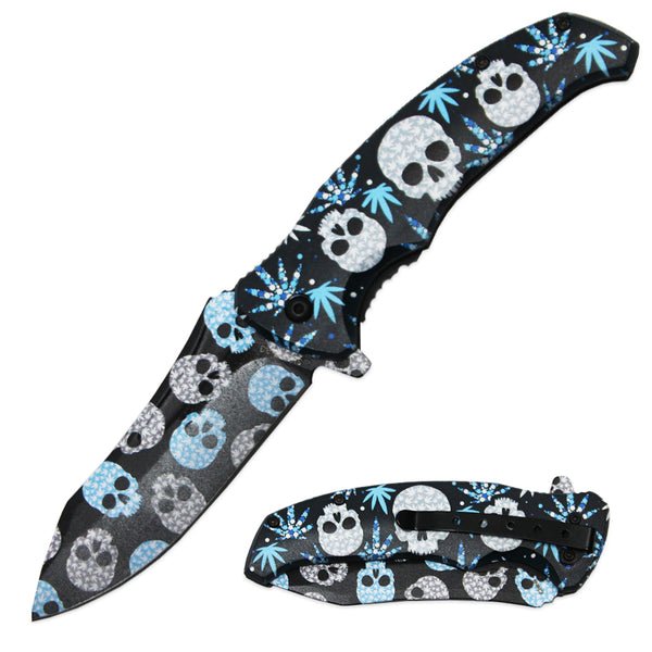 Mary Blue Jane Spring Assisted Blade - Blades For Babes - Spring Assisted - 1