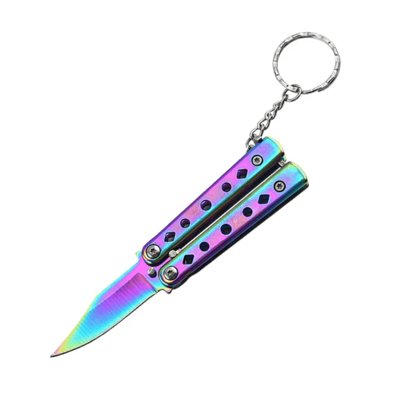 Mini Butterfly Knife Keychain - Blades For Babes - Butterfly Blade - 6