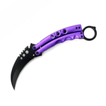Purple Karambit Butterfly Knife - Blades For Babes - Butterfly Blade - 1