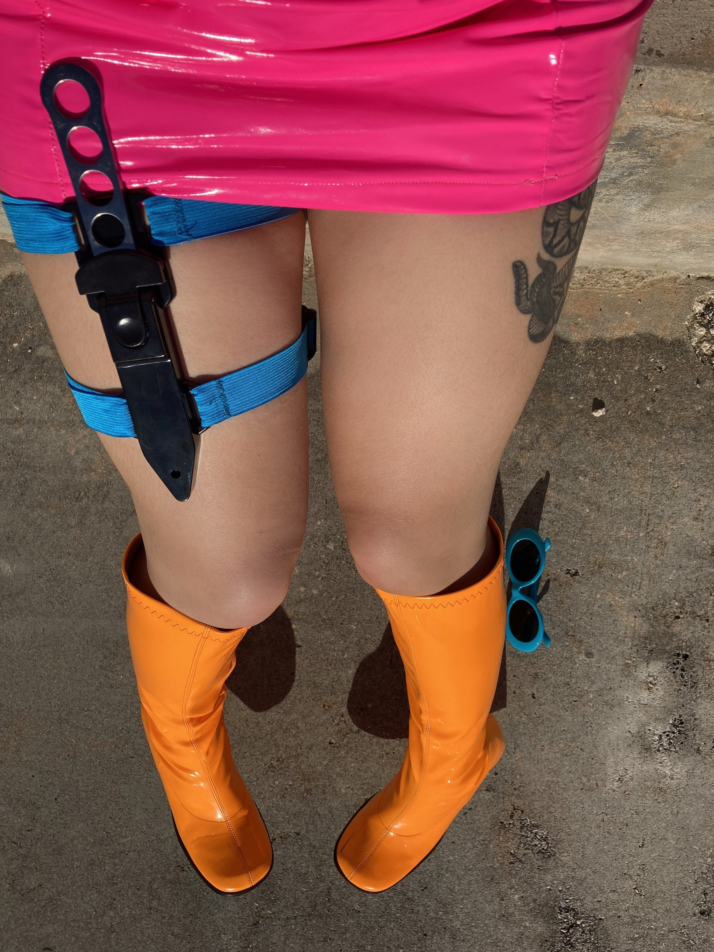 Color Garter Belt Dagger - Clip Point Blade - Blades For Babes Fixed Blade