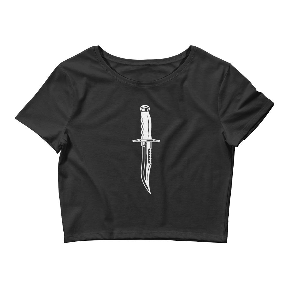 Dagger Crop Top - Blades For Babes Black / XS/SM Clothing