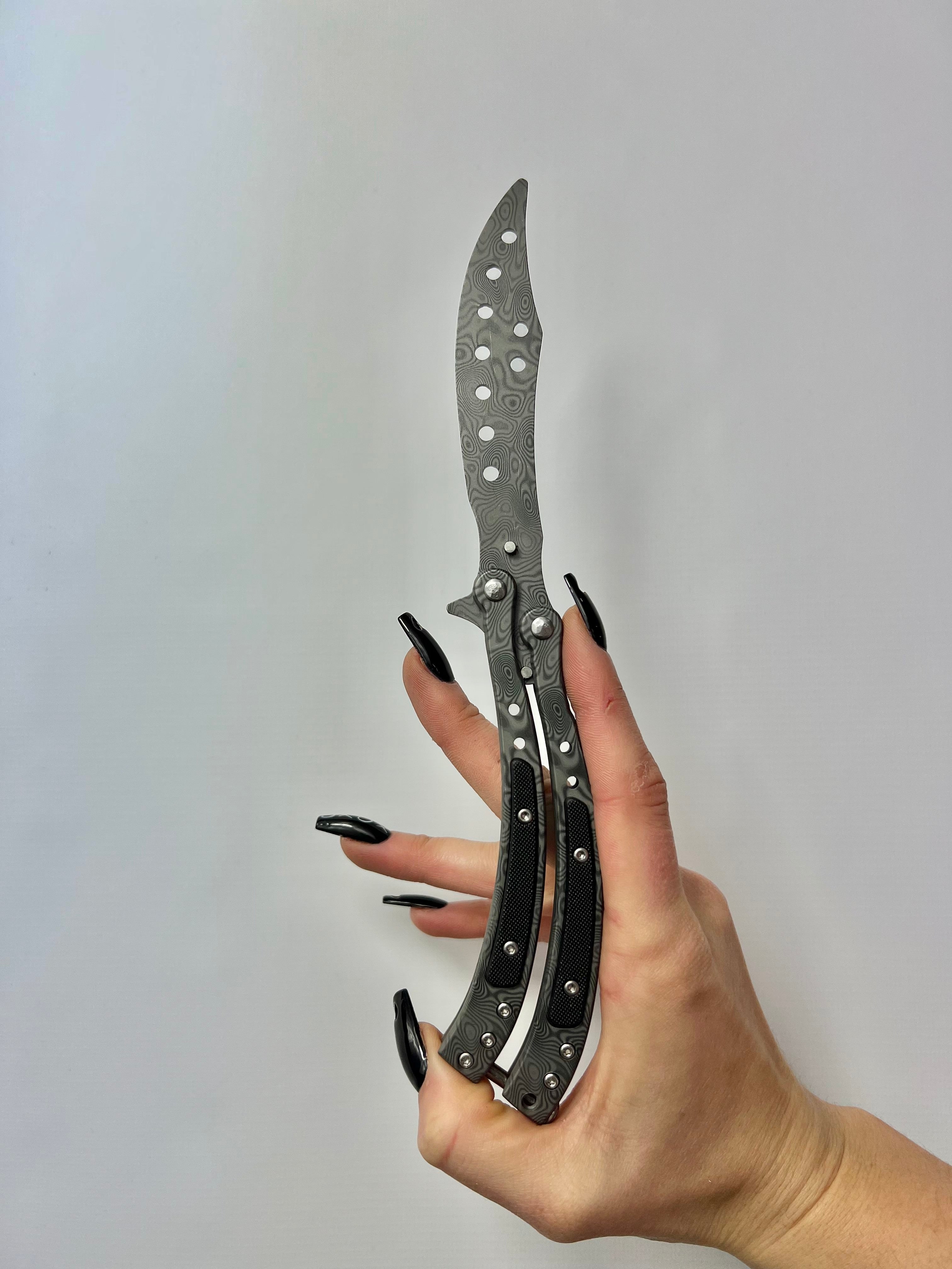 Damascus Butterfly Trainer - Blades For Babes - Butterfly Blade - 3