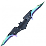 Dual Blade Rainbow Bat Knife - Blades For Babes - Spring Assisted - 3