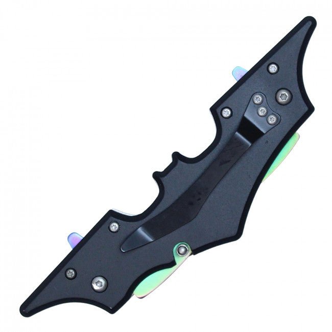 Dual Blade Rainbow Bat Knife - Blades For Babes - Spring Assisted - 4