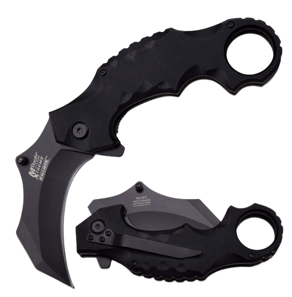 Fowl Onyx Karambit Knife - Blades For Babes - Spring Assisted - 1