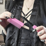 Pink Comb Knife - Blades For Babes - Fixed Blade - 6