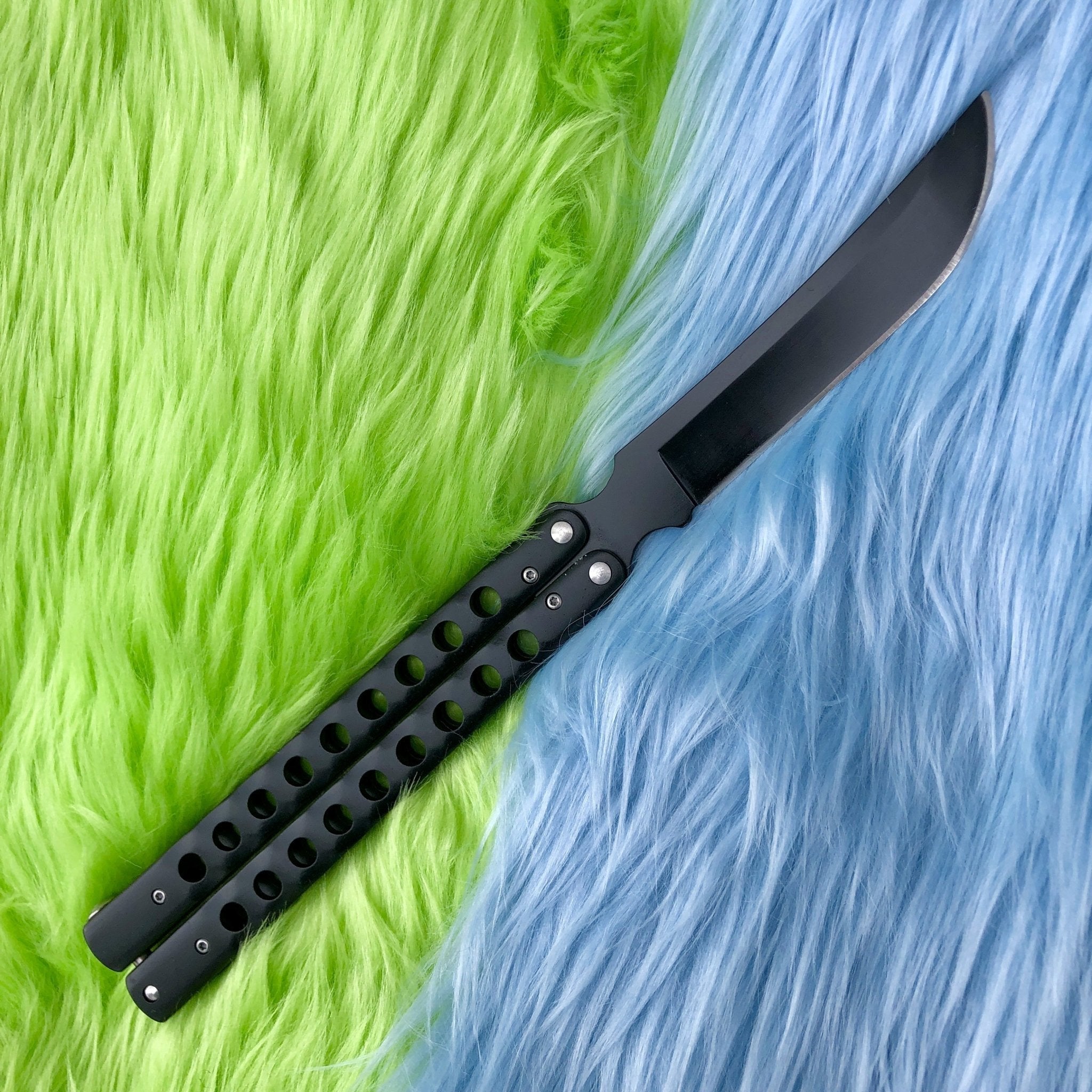 Hira Zukuri Butterfly Knife - Black - Blades For Babes - Butterfly Blade - 4