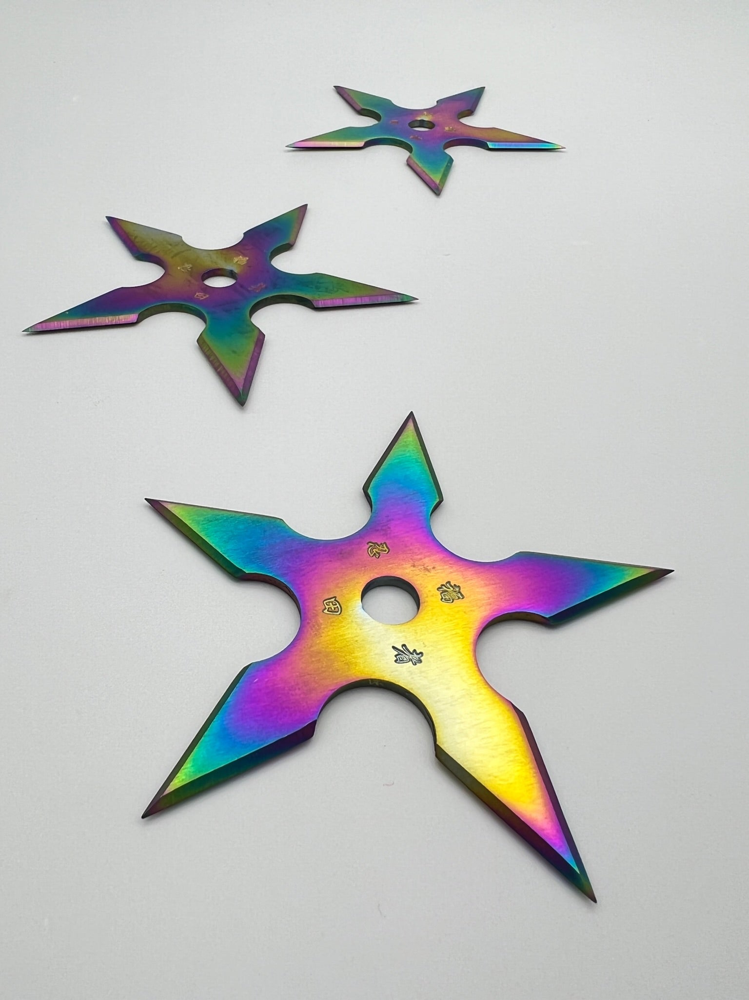 3PC Throwing Star Set - Rainbow - Blades For Babes Throwers