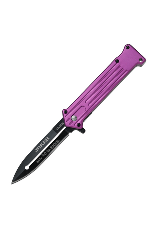Joker Knife - Purple - Blades For Babes - Spring Assisted - 1